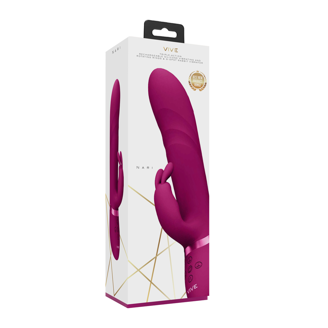 Nari - Vibrerende En Roterende G-spot Vibrator – Roze