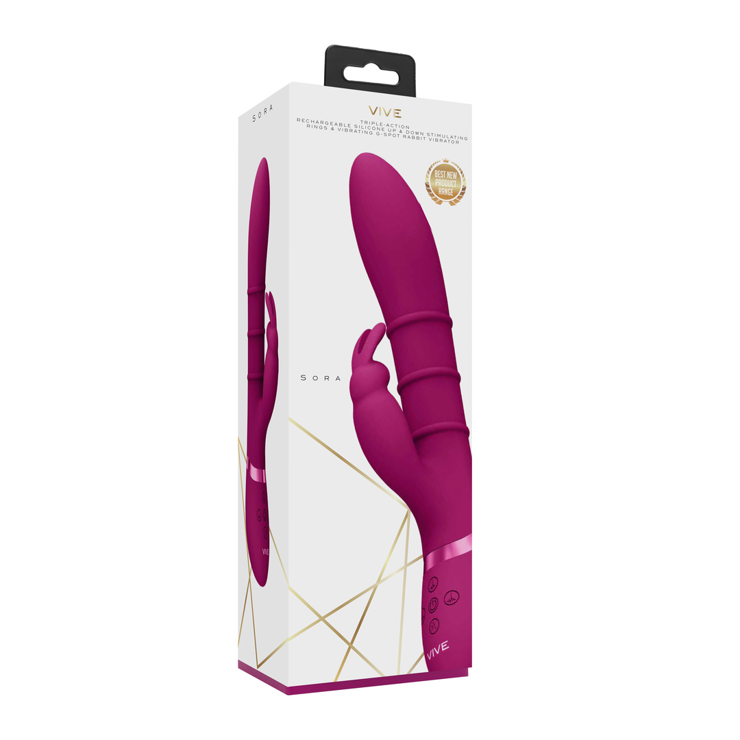 Sora Pink Vibrator – Luxus VIVE G-Punkt-Ringe & Rabbit