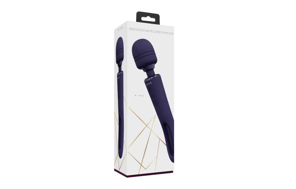 Kiku Double-Sided Wand | Innovative G-Spot Flapper Purple