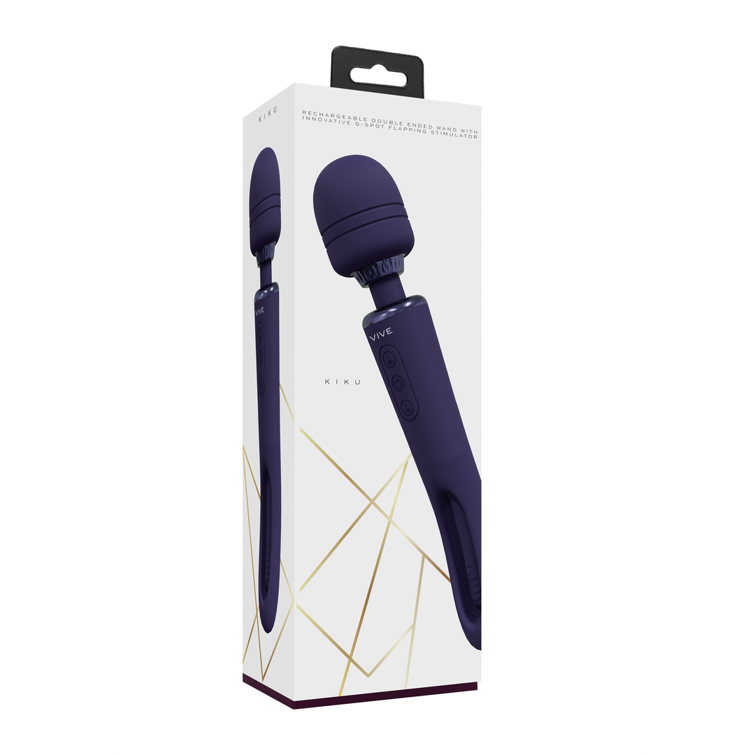 Kiku Double-Sided Wand | Innovative G-Spot Flapper Purple