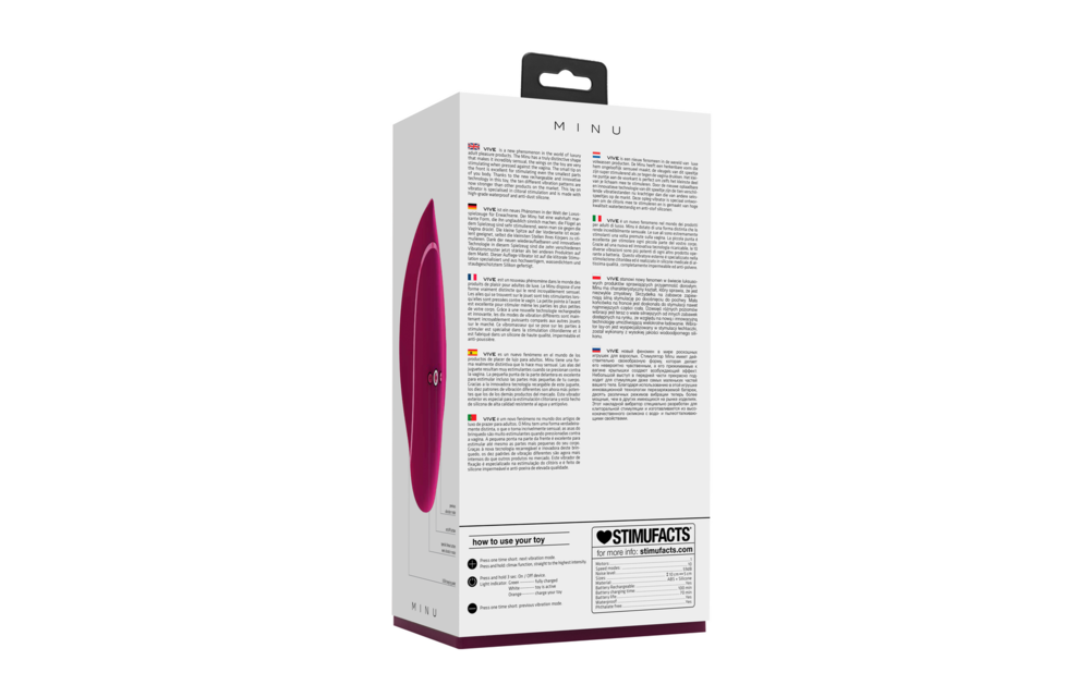 Minu Lay On Vibrator Pink | Luxurious, Waterproof & Rechargeable
