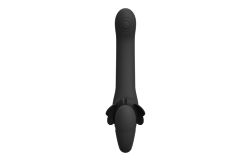 Satu Strapless Strapon Zwart – Pulse-Wave & Vibratie Genot