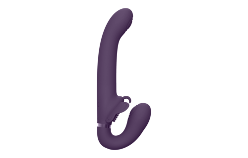 Satu Strapless Strap-on Lila – Pulswellen- und Vibrationsvergnügen