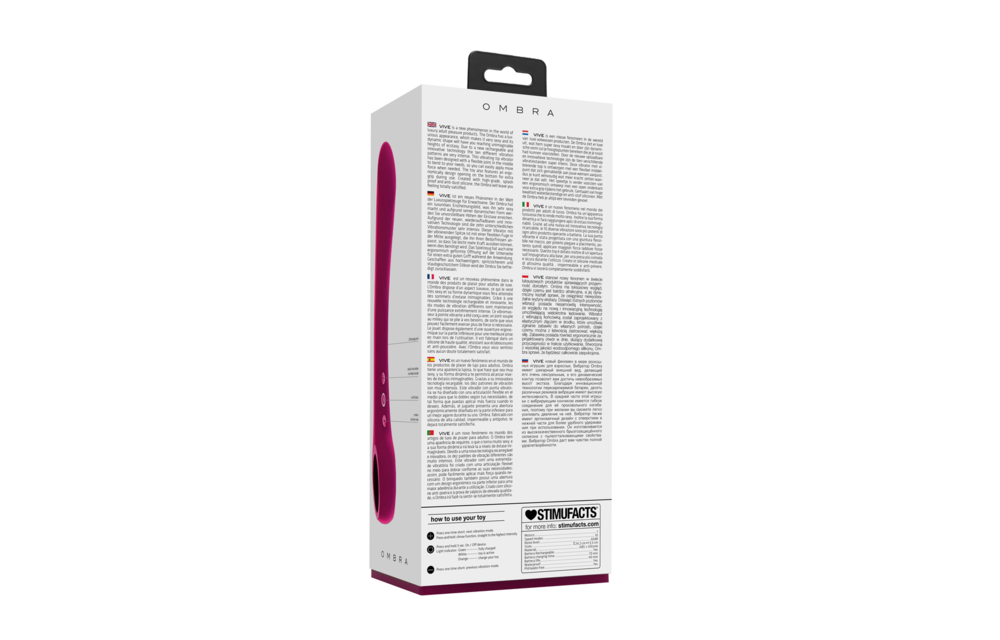 Ombra Flexibler Vibrator Rosa | 10 Vibrationsstufen & flexibles Design