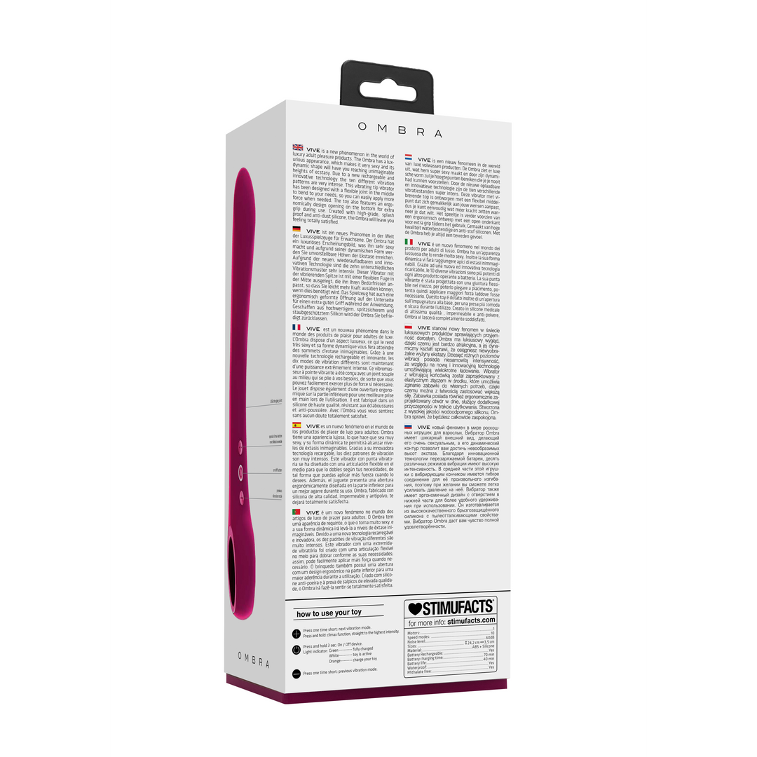 Ombra Buigbare Vibrator Roze | 10 Vibraties & Flexibel Design