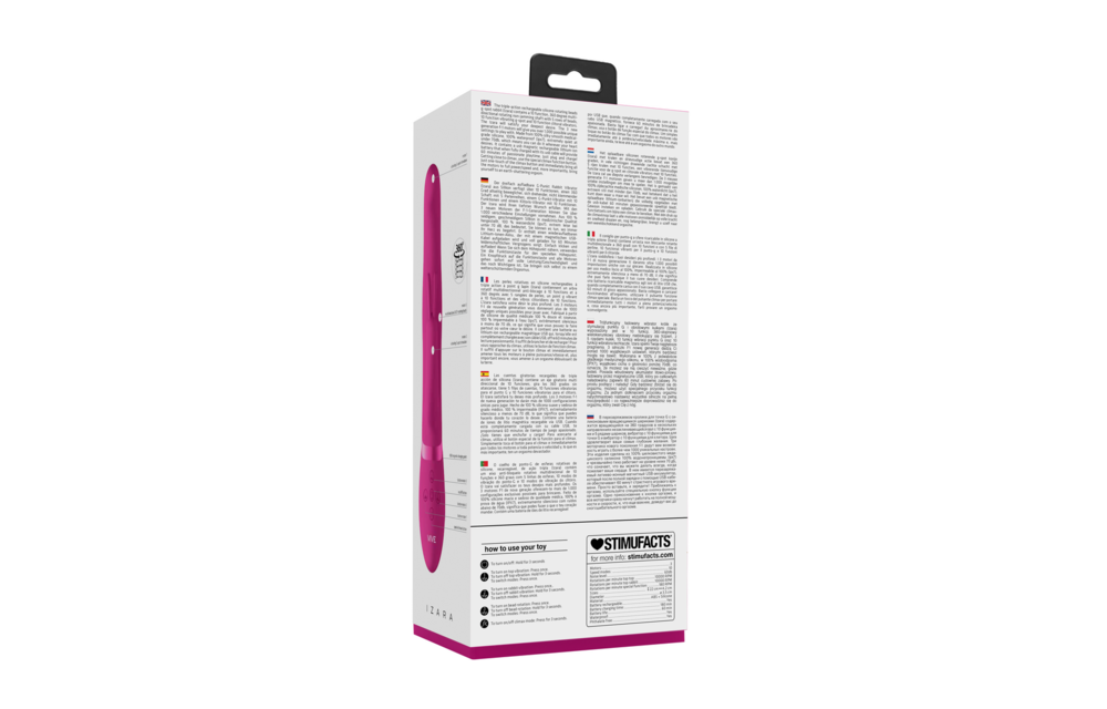 Izara Rabbit Vibrator Pink – 360° Rotating Beads & Advantage