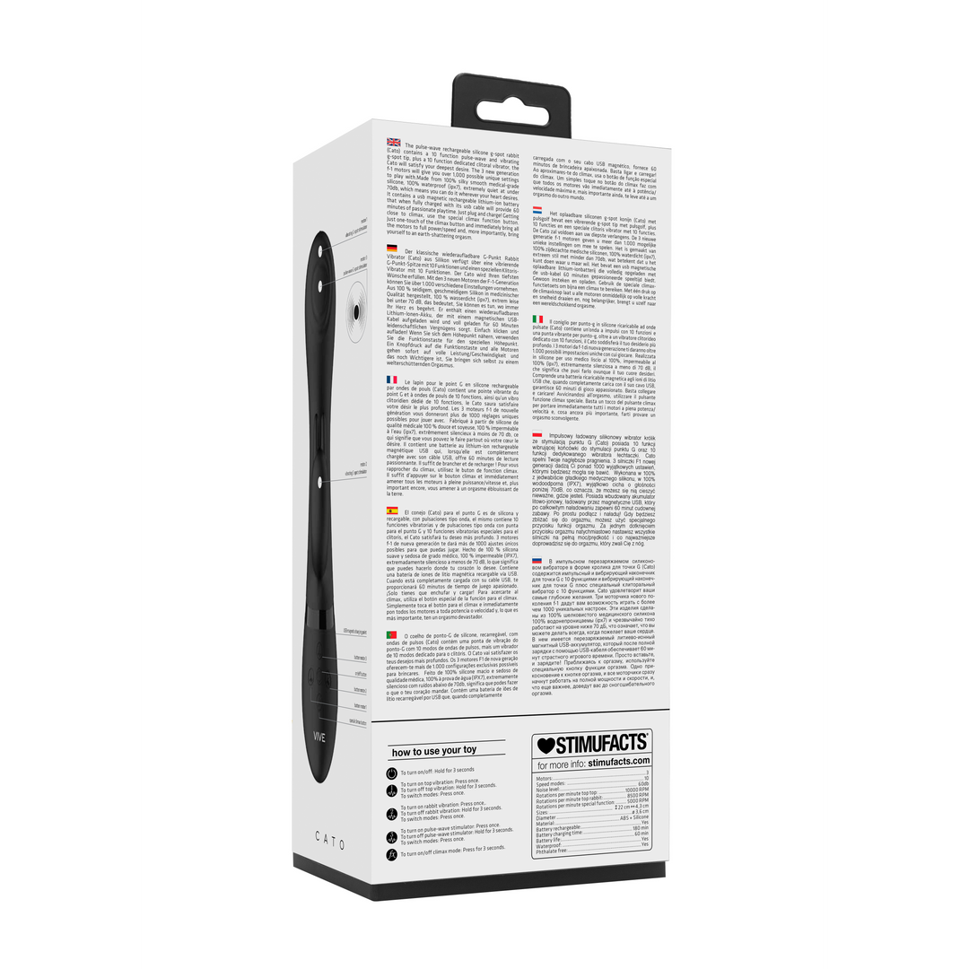 Cato - Pulse G-spot Rabbit - Zwart