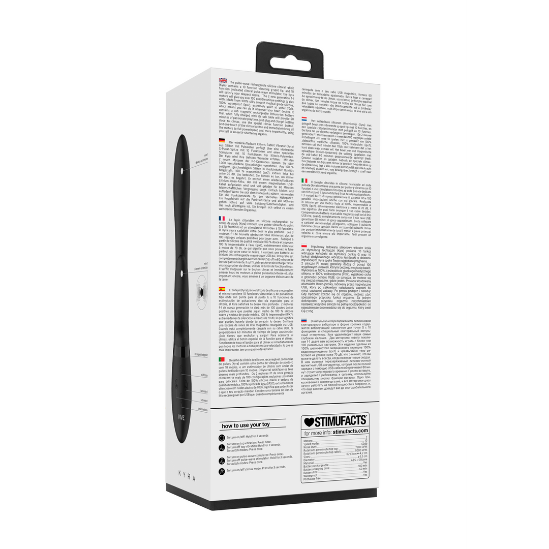 Kyra - Pulse Clitoral Rabbit - Schwarz