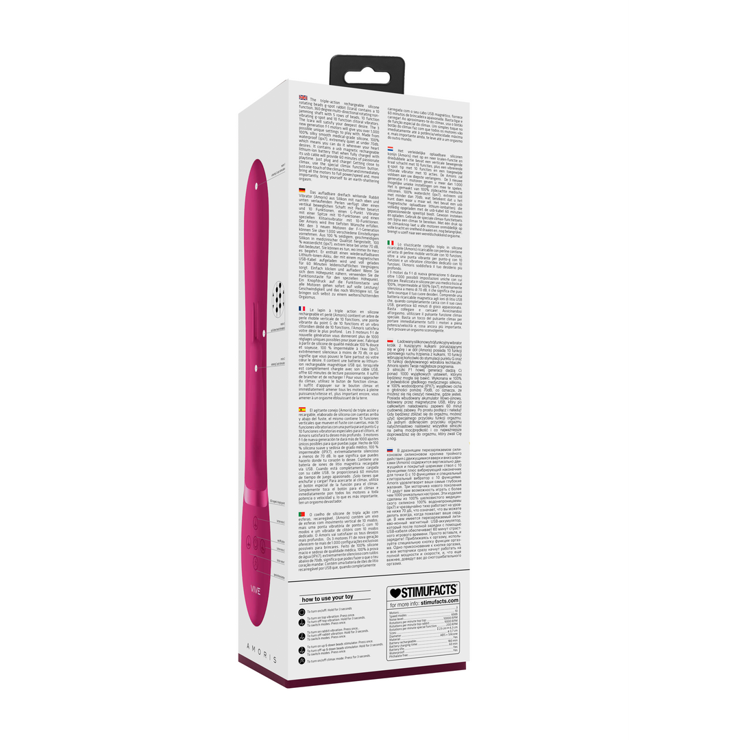 Amoris Stimulerende Kralen Rabbit Roze – Luxe & Krachtig Genot