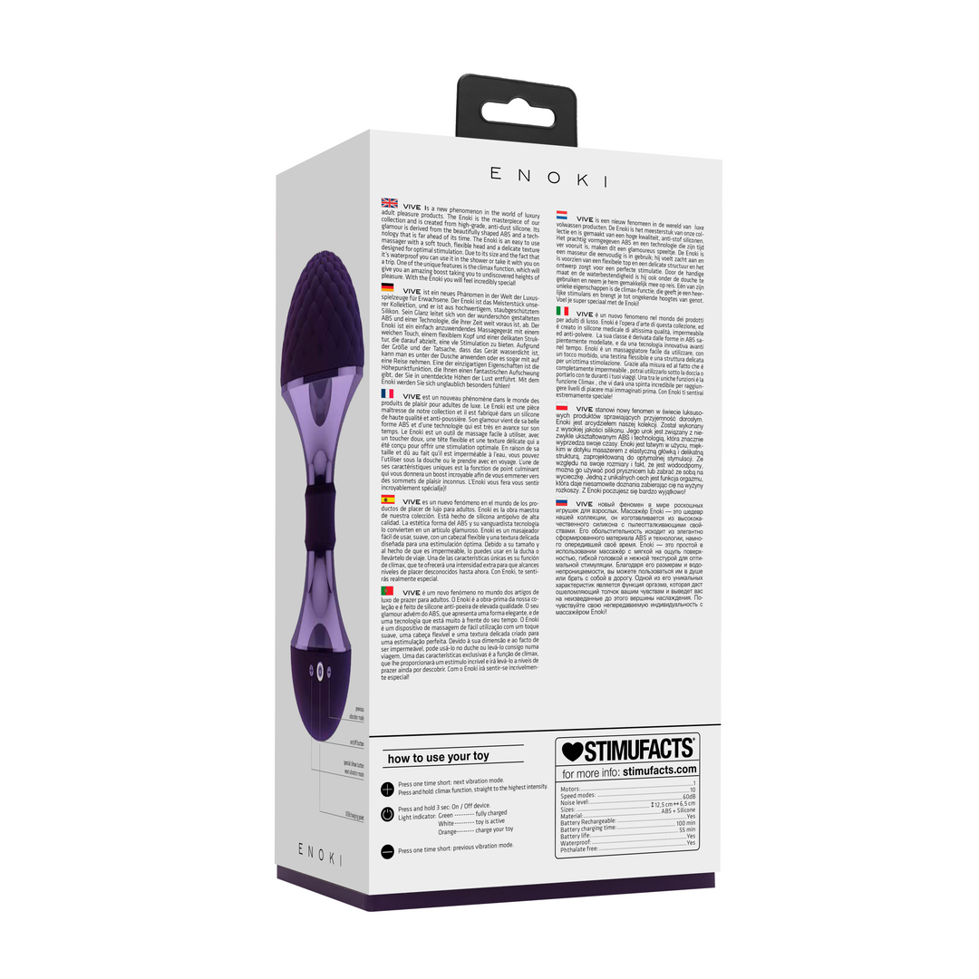 Enoki Luxe Bendable Wand Massager - Purple
