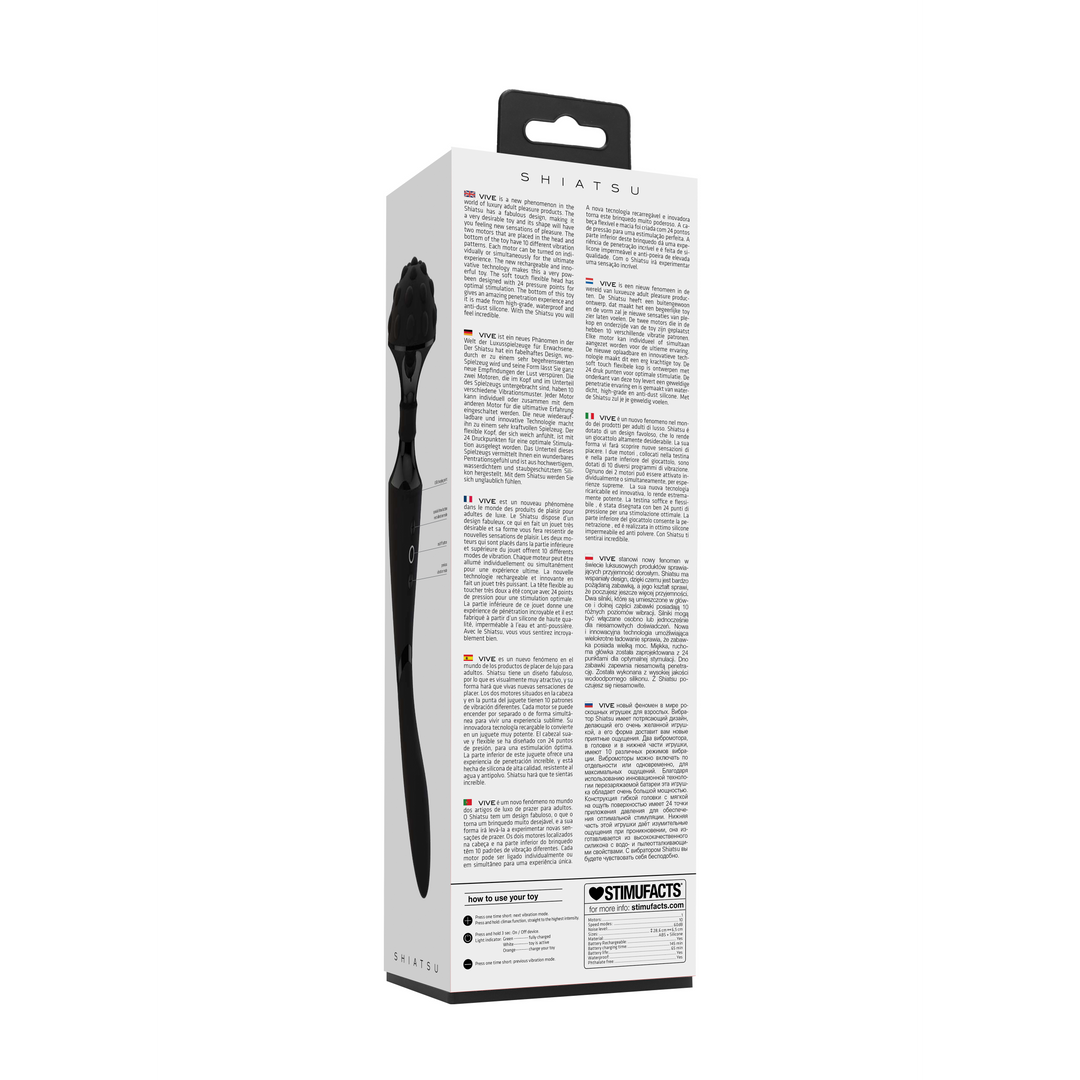 Shiatsu -  Wand Vibrator - Schwarz