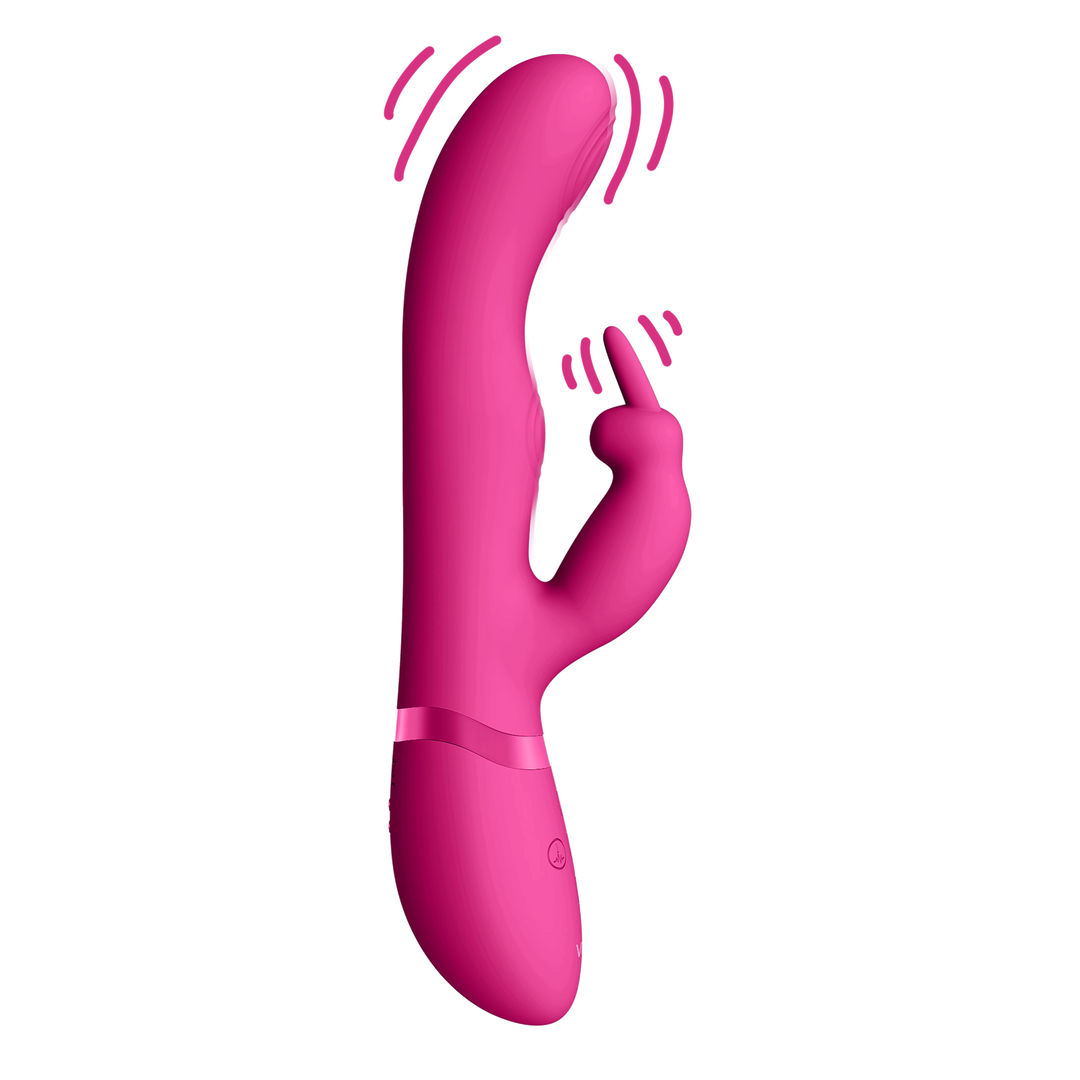 May - Dual Pulse-Wave  Vibrating C-spot  G-Spot Rabbit - Pink