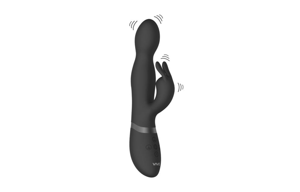 Niva Black Rotating Rabbit Vibrator – Ultimate Pleasure & Luxury