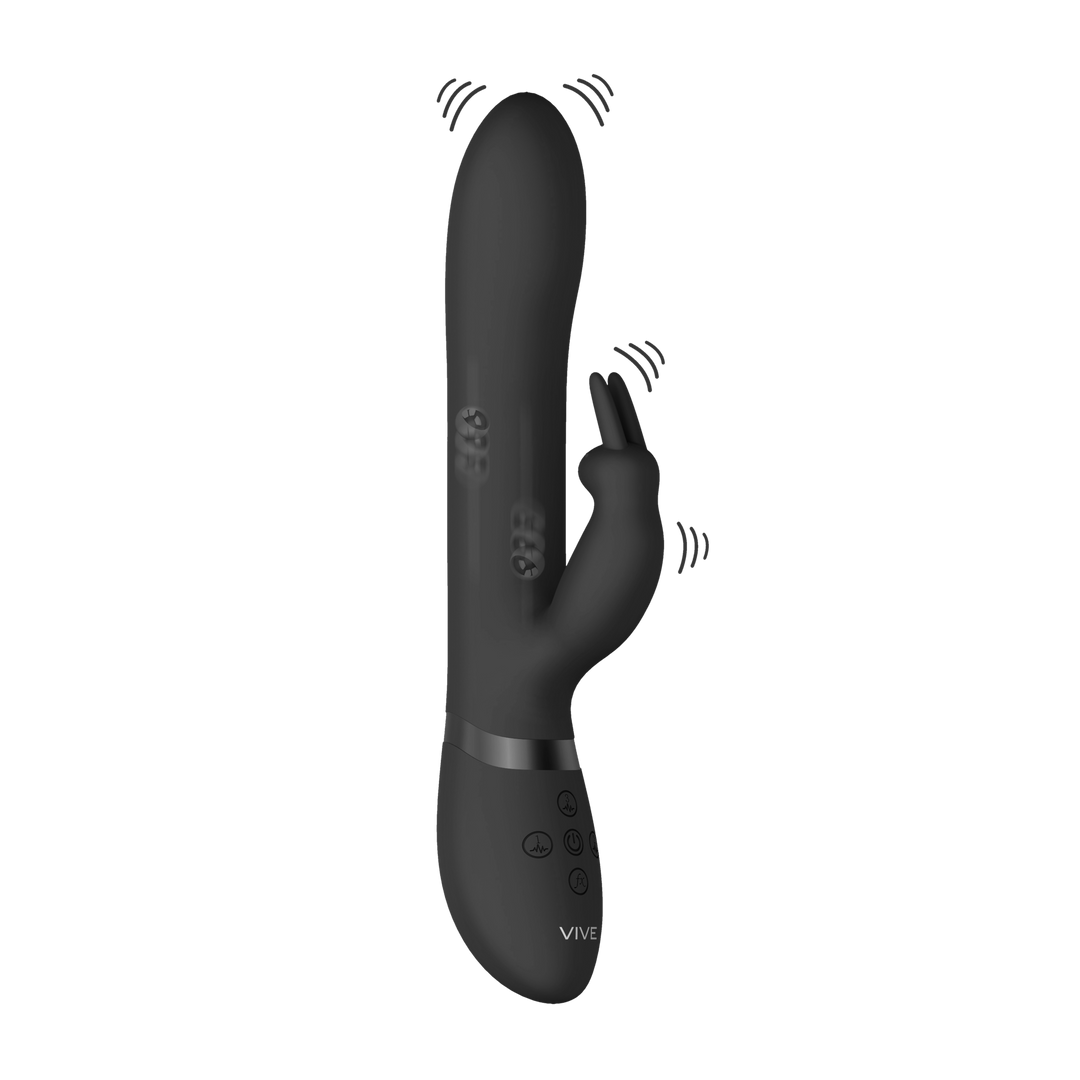 Amoris - Stimulating Beads Rabbit - Zwart