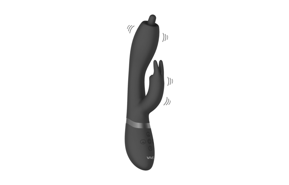 Nilo G-spot Rabbit Black – 360° Rotating Vibrator