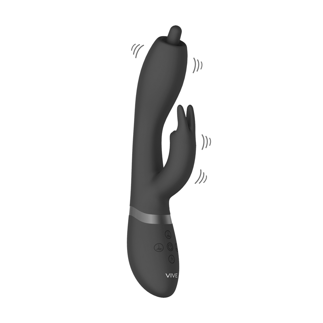 Nilo - Pinpoint Rotating G-spot Rabbit - Schwarz