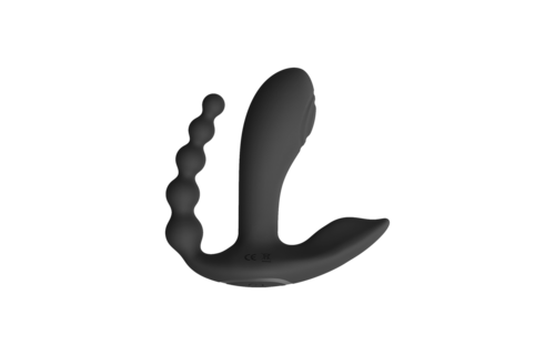 Kata - Pulse Wave  Vibrating Double Penetration Vibrator - Schwarz