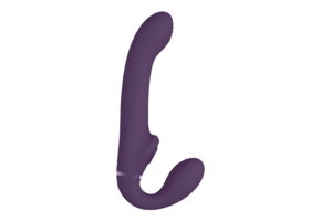 Ai - Dual Vibrating  Air Wave Tickler Strapless Strapon - Purple