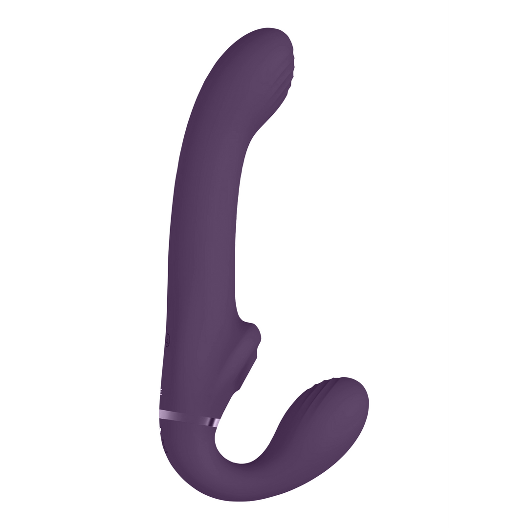 Ai - Dual Vibrating  Air Wave Tickler Strapless Strapon - Purple