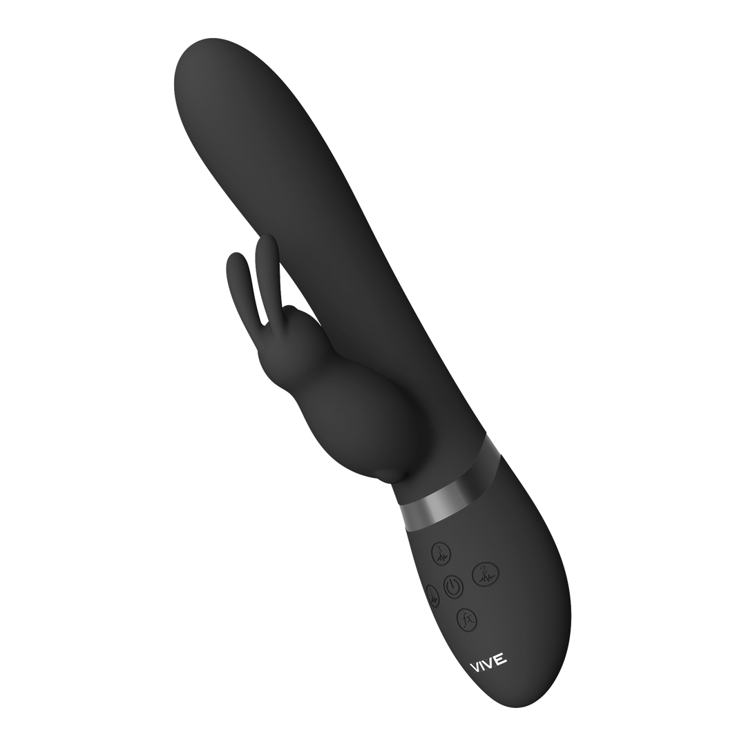 Taka Rabbit Vibrator Zwart – Opblaasbaar & Stijlvol Genot