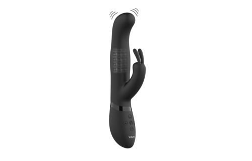 Izara - Rotating Beads Rabbit Vibrator - Zwart