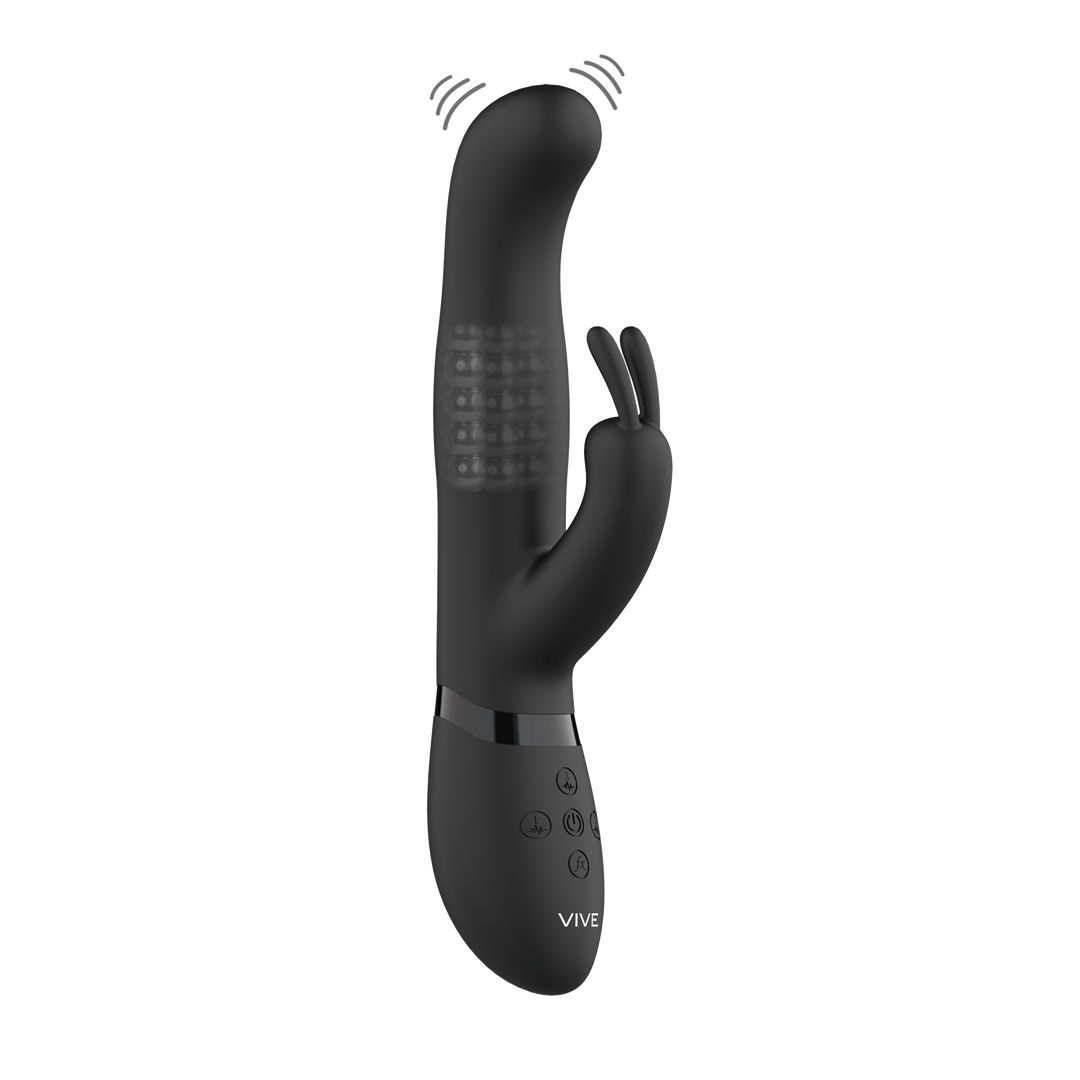 Izara - Rotating Beads Rabbit Vibrator - Schwarz