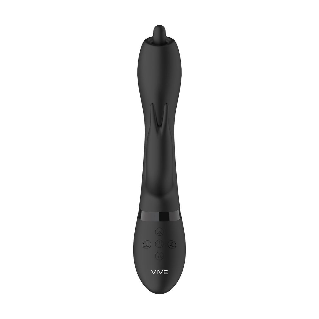 Nilo G-spot Rabbit Zwart – 360° Roterende Vibrator