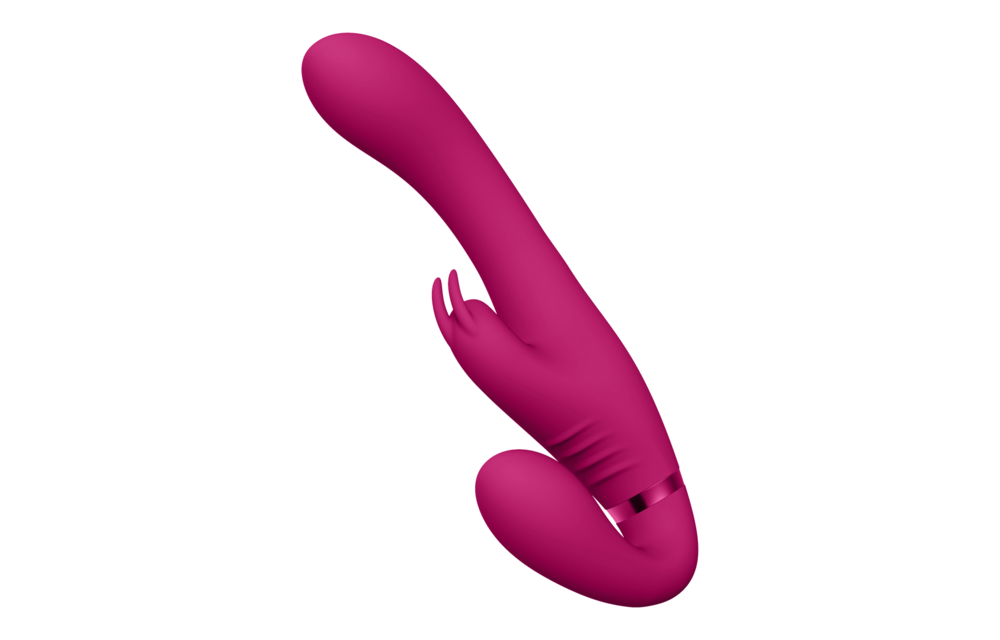 Suki - Vibrating Strapless Strap-on Rabbit - Pink