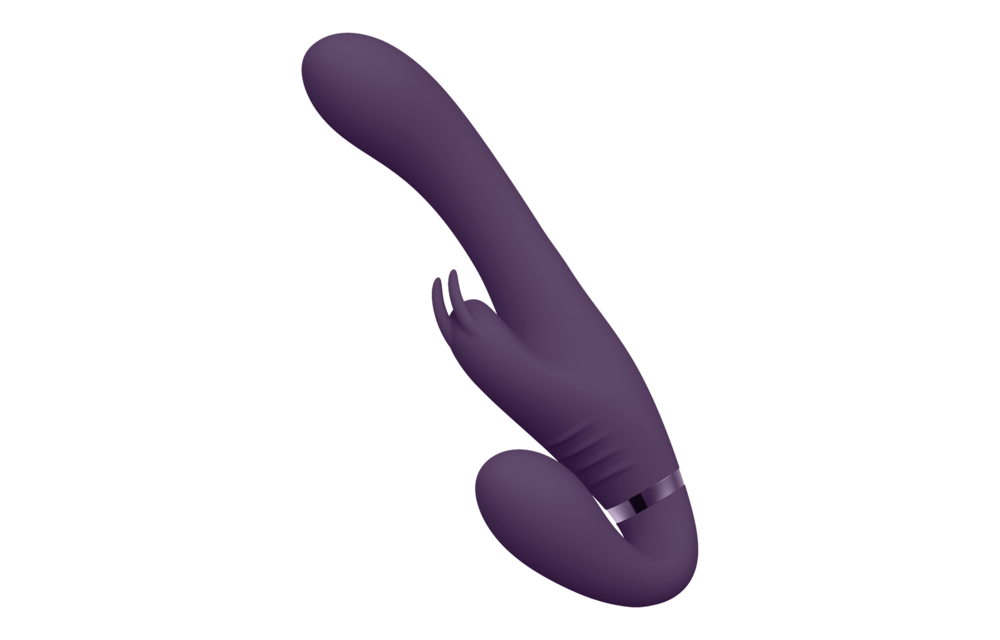 Suki - Vibrating Strapless Strap-on Rabbit - Purple