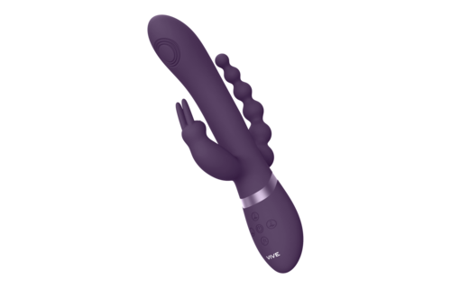 Rini - Pulse Wave  Vibrating Double Penetration Rabbit - Paars
