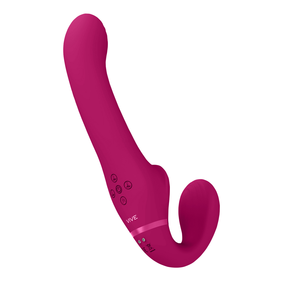 Vive AI Strapless Strapon Roze – Dual Vibratie & Air Wave