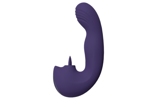 Yumi - Triple Motor G-Spot Finger Motion Vibrator and Flickering Tongue Stimulator - Paars