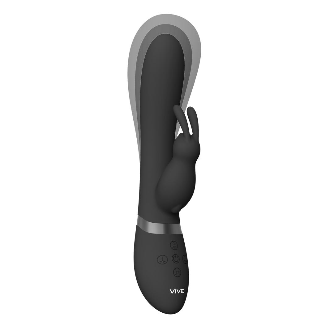 Taka Rabbit Vibrator Black – Inflatable & Stylish Pleasure