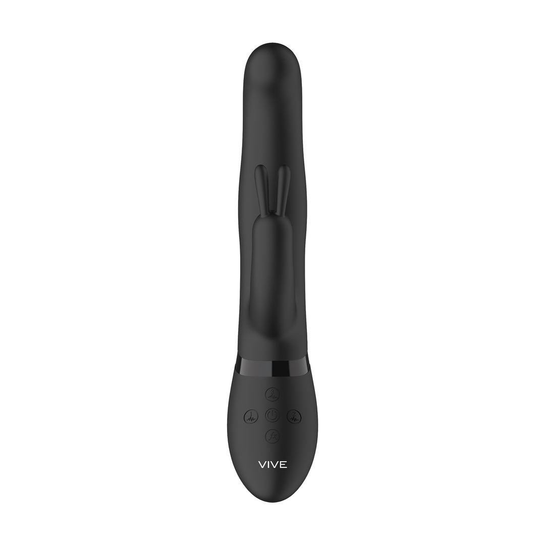 Izara - Rotating Beads Rabbit Vibrator - Black