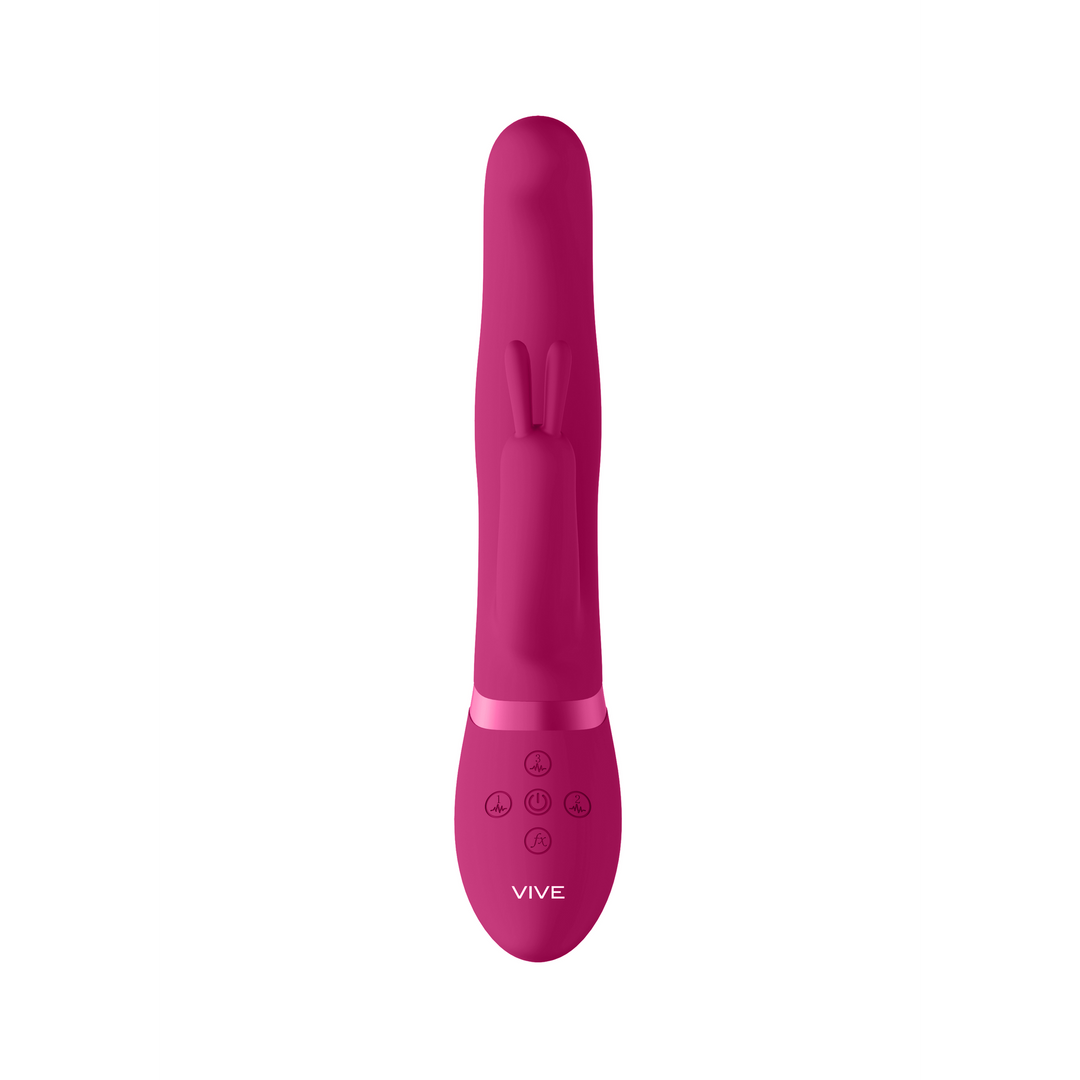 Izara - Rotating Beads Rabbit Vibrator - Rosa