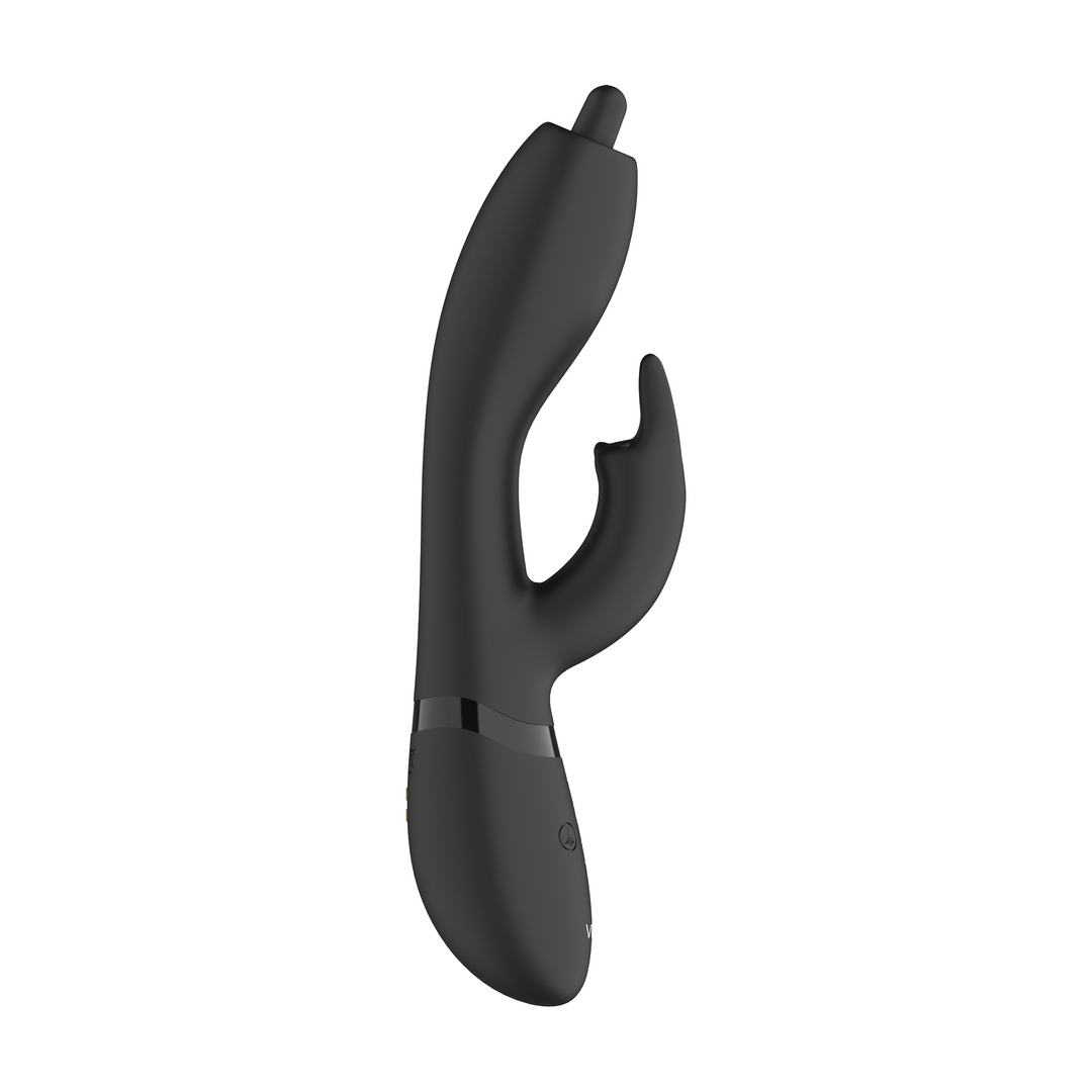 Nilo G-Punkt-Rabbit Schwarz – 360° rotierender Vibrator