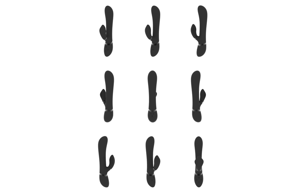 Vive Chou Luxus-Vibrator Schwarz – 4 Klitoris-Aufsätze & 100 Modi