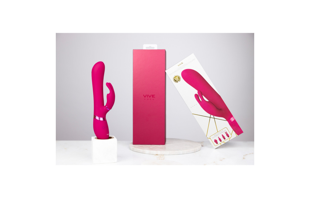 Vive Chou Luxus-Vibrator Rosa – 4 austauschbare Klitoris-Hüllen