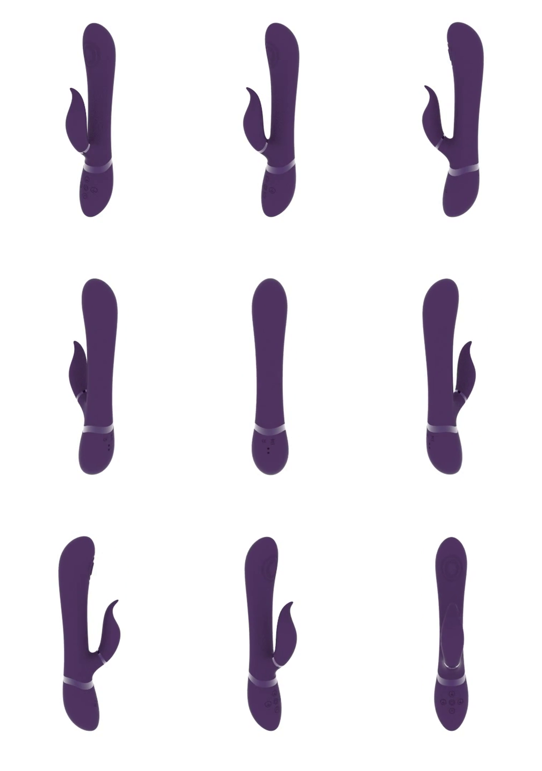 Etsu - Luxury Vibrator with interchangeable clitoral sleeves - Purple