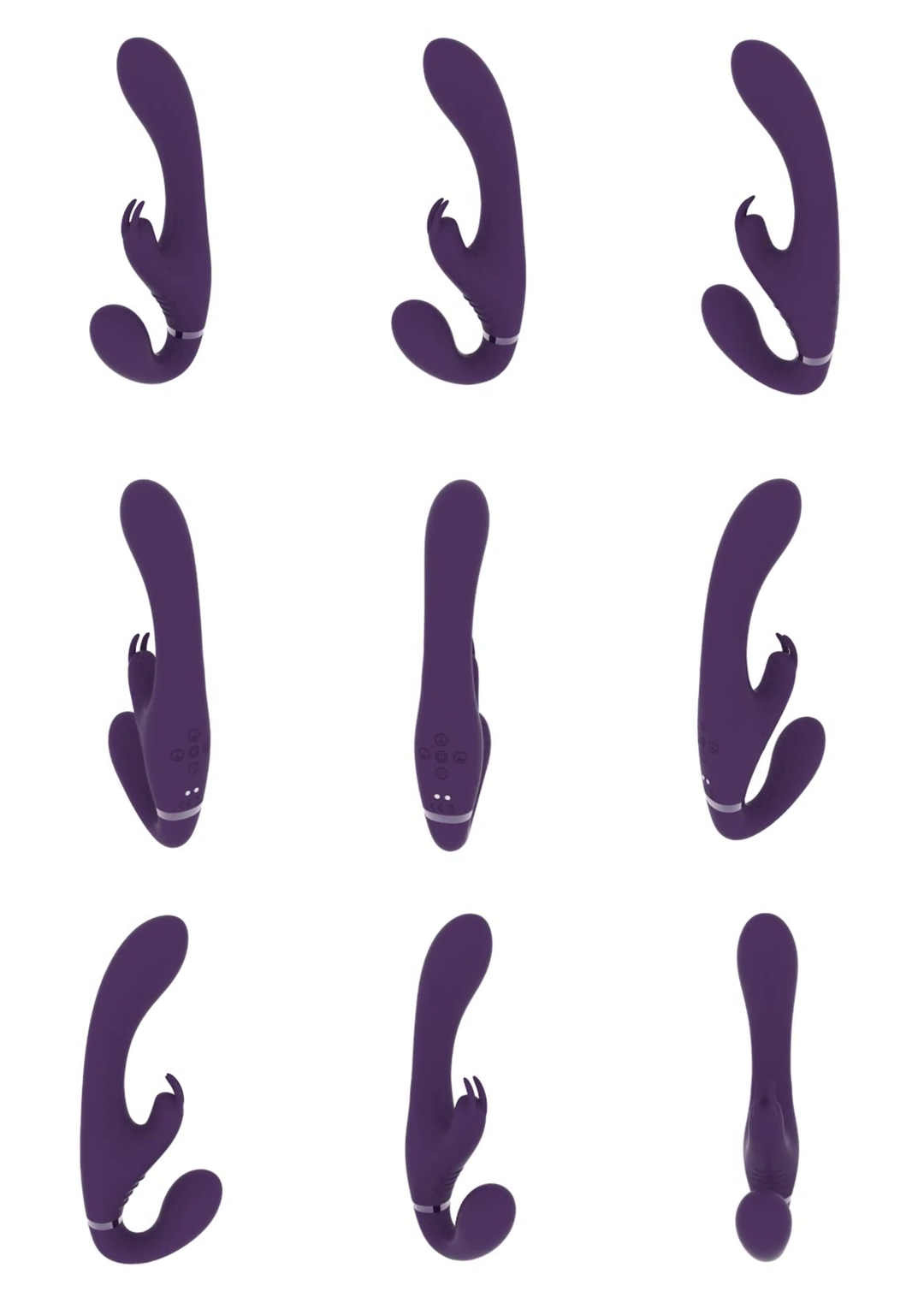 Suki - Vibrating Strapless Strap-on Rabbit - Purple