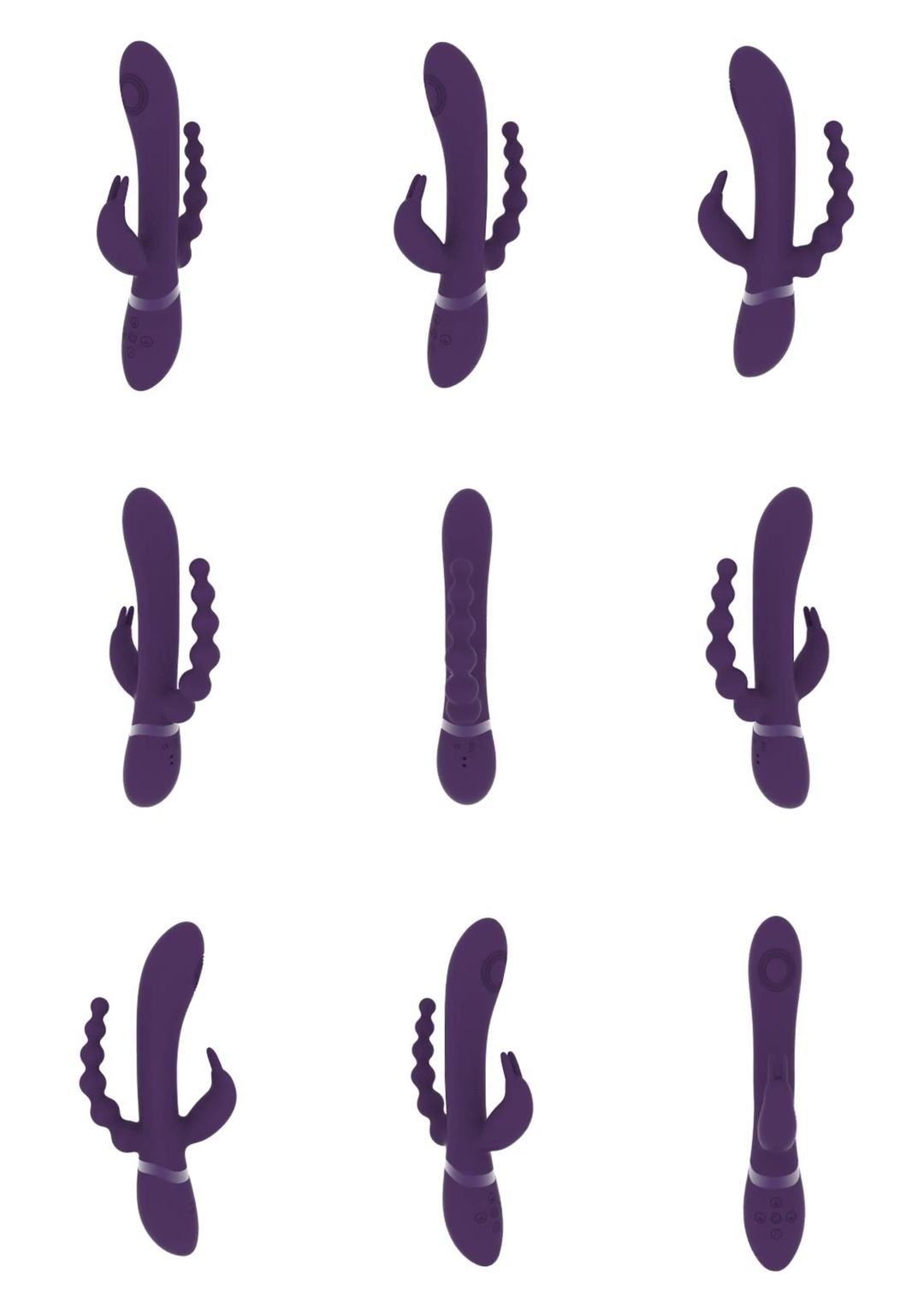 Rini - Pulse Wave Vibrating Double Penetration Rabbit - Paars