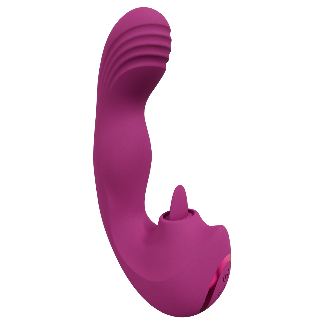 Yumi Triple Motor G-Spot Vibrator & Tongue Stimulator Pink