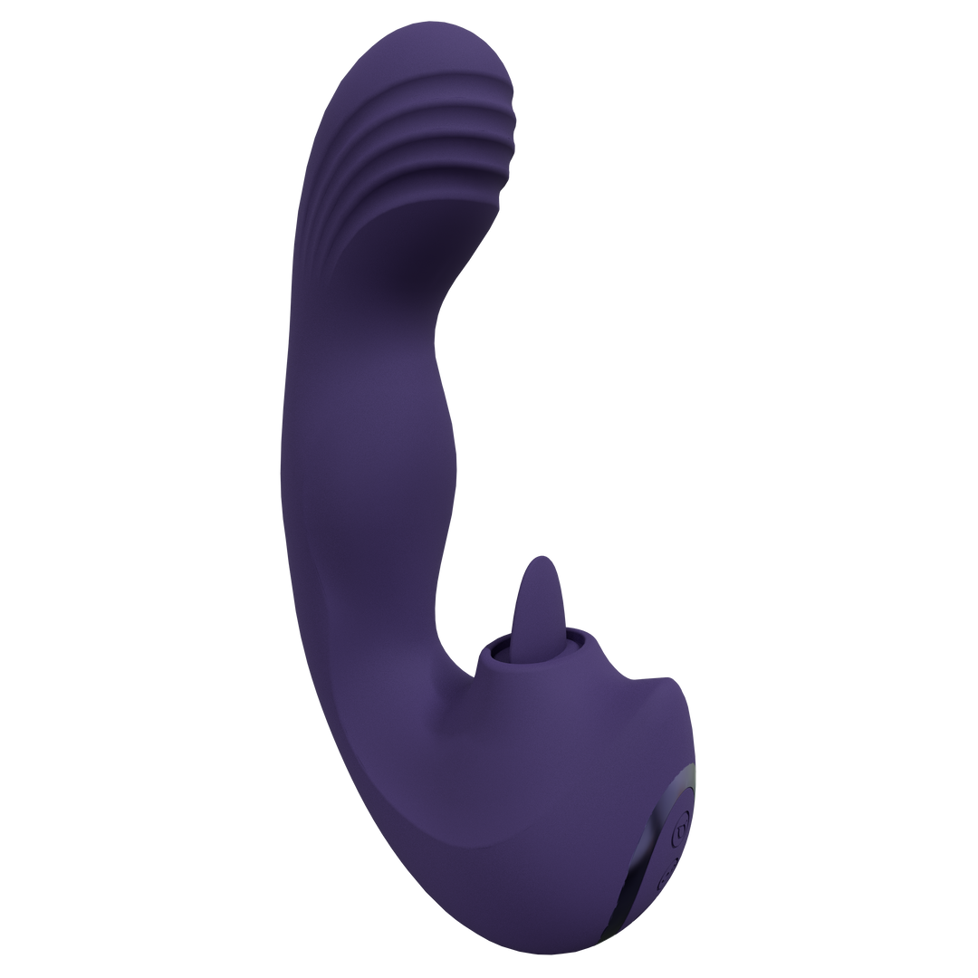 Yumi - Triple Motor G-Spot Finger Motion Vibrator and Flickering Tongue Stimulator - Paars