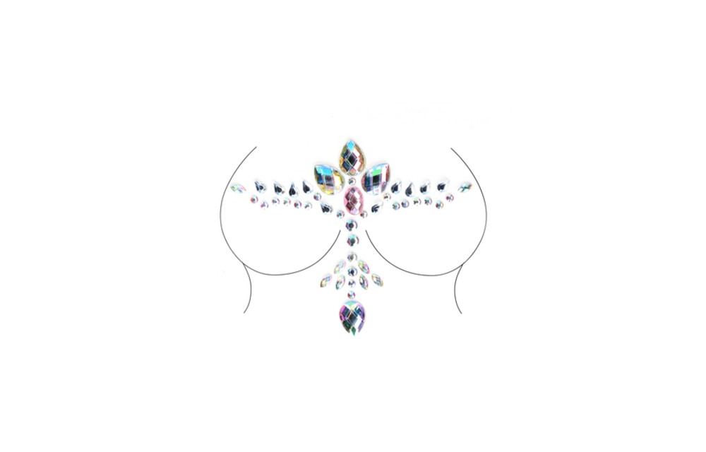 Blendender Dekolleté-Bling-Sticker | Luxuriöse Glamour-Accessoires