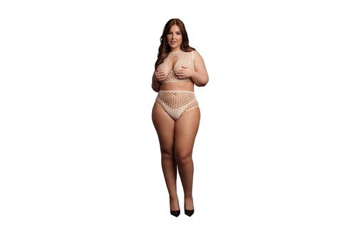 Duo Net Keyhole Bra Set Women's XL-4XL | Cool & Comfortable