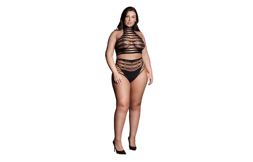 Carpo XLVI - Body met col, top en panty - grote maat