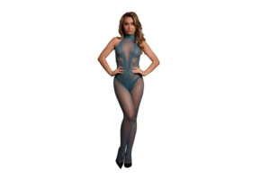 Netz- und Spitzen-Bodystocking - Einheitsgröße