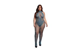 Fishnet and Lace Bodystocking - Queen Size