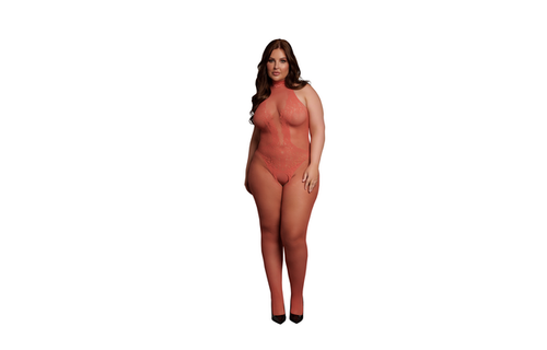 Bodystocking aus Fischnetz und Spitze - Damengröße