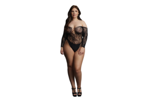 Wonder Rhinestone Bodysuit - Plus Size